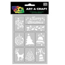 Xmas Sticky Stencils 9 Shapes
