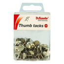 Esselte Drawing Pins Steel Silver Box 100