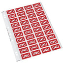 Codafile Lateral File Labels Alpha Letter U 25mm Sheet 40