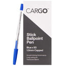 Cargo Ballpoint Pen Capped Medium 1.0mm Blue Box 50