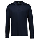Mens Action Long Sleeve Polo Navy 3XL