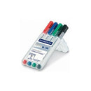 Staedtler 341 Whiteboard Marker Bullet Tip 1-2.0mm Assorted Colours Pack4