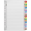 Okin Cardboard Indices with Reinforced Tabs A-Z Coloured