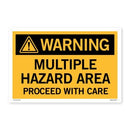 Safety Sign Multiple Hazard Area PVC 450mm x 300mm
