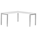 Quattro Workstation 1800 x 600 White Top Silver Base