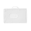 ID Card Holder Landscape Plastic 86 x 54mm Clear