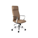 Director Meeting / Boardroom Chair High Back Tan Leather Unassembled