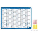 Sasco 2027 Wall Planner Framed 700 x 1000mm Blue