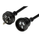 Dynamix 7m 240v 10a Standard Duty Power Extension Lead Black