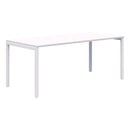 Avero Fixed Height Desk Single 1800 x 800mm Snow Velvet/White