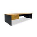 Delta Straight Desk w/ Drawers 1800Wx800Dmm Beech Top / Charcoal Frame