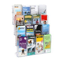 Deflecto Brochure Holder 4 Tier 16 Pocket wall system DLE Clear