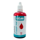 Ledah Stamp Ink 7012 100ml Red Bottle