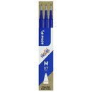 Pilot Frixion Gel Pen Refill For Ball And Clicker Fine 0.7mm Blue Pack 3