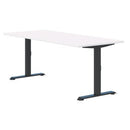 Summit II Fixed Height Desk 1800 x 800 Snowdrift Top / Black Frame
