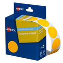 Avery Dot Stickers Dispenser 937301 24mm Round Fluoro Orange Pack 350