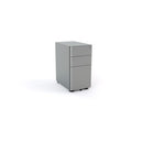 Agile Slimline Metal Mobile Pedestal 2+Filing Silver