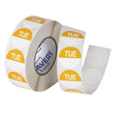 Avery Day Rotation Labels Tuesday Removable Round 937404 24mm Yellow Roll 1000