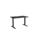 Haven Fixed Single Sided Desk 1200x700 Black Top Scallop Black Frame