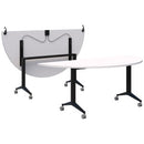 Boost Flip Semi-circle Table 1800x900 Snow Top Black Legs