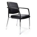 Lindis Visitor Chair With Arms Black PU