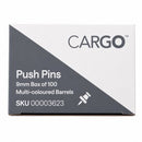 NXP Push Pins Assorted Colours Pack 100
