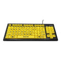 Accuratus Vision Assist Keyboard Wired Black Yellow