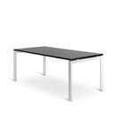 Novah Meeting Table 1800x900 White Frame Black Top