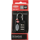 Lockwood Travel Padlock 3 Wheel Combination 20mm Shackle Opening L155/30/120 30mm Black