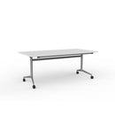 Team Flip Table 1800wx900d White Top / Silver Frame