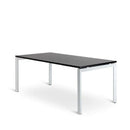 Novah Meeting Table 1600x800 White Frame Black Top