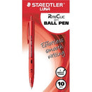 Staedtler Luna RiteClic Ballpoint Pen Retractable Fine 0.7mm Red