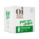 Oi Organic Ultra Thin Pads Regular Wings Pack 10
