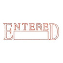 Dixon Stamp 'Entered' With Date Box Red