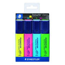 Staedtler Textsurfer Classic Highlighter Chisel Tip Assorted Colours Pack 4