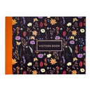 Pukka Bloom Visitors Book A4 96 Page Black Floral
