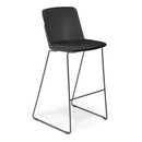 Scout Barstool Black With Upholstered Seat Keylargo Ebony
