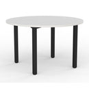 Cubit Round Meeting Table 1200Dia White Top / Black Frame