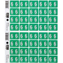 Filecorp C-Ezi Lateral File Labels Number 6 24 x 31mm Green Sheet 40