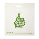 Ecopack Retail Shopping Bag Compostable Punched Handle Large 500 x 540x 100mm White Pack 50