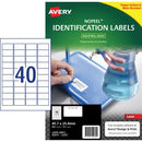Avery Nopeel Laser Labels L6145 45.7x25.4mm 40up 10 pack