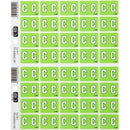 Filecorp C-Ezi Lateral File Labels Alpha Letter C 24 x 31mm Light GreenSheet 40