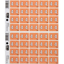 Filecorp C-Ezi Lateral File Labels Number 4 24 x 31mm Light Brown Sheet40