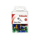 Esselte Chart Pins Assorted Colours Pack 50