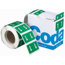 Codafile Lateral File Labels Number 1 25mm Pack 500