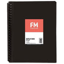 FM Display Book Refillable Insert Cover 24 Pocket A4 Black
