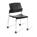 550 Chair 4 Leg On Castors Black