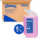 Kleenex 78925 Liquid Hand Soap Everyday Use Gel Cleanser 1L Carton 6