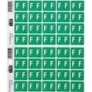 Filecorp C-Ezi Lateral File Labels Alpha Letter F 24 x 31mm Green Sheet40