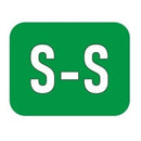 Filecorp C-Ezi Lateral File Labels Alpha Letter S 24 x 31mm Green Sheet40